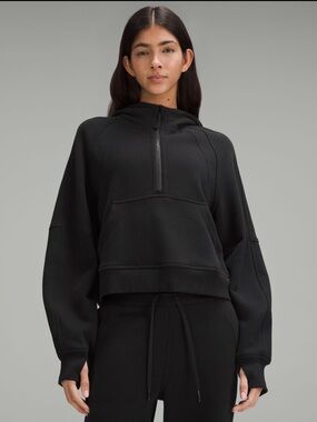 lululemon athletica Black oversized Half-Zip Hooded Pullover